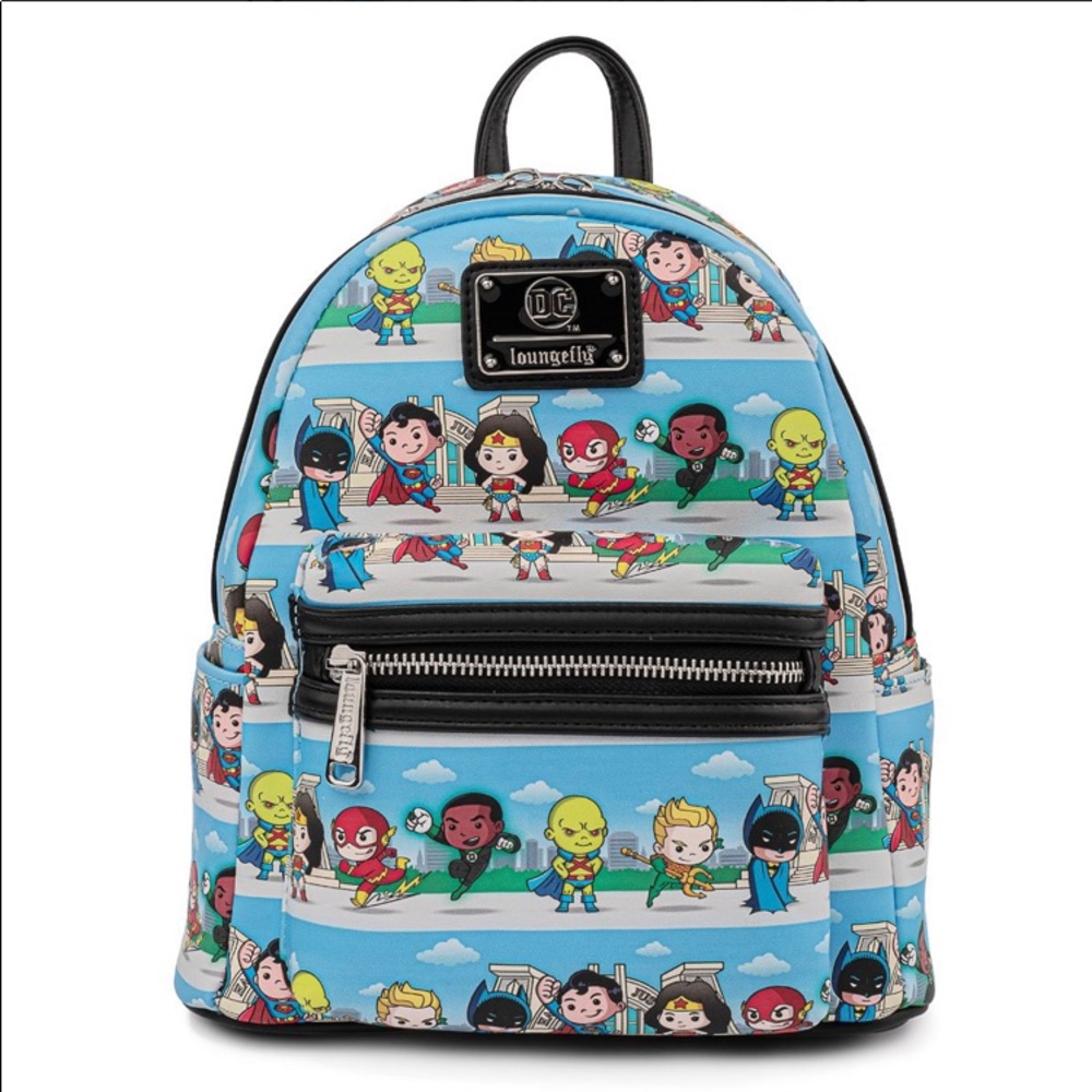 NWT Loungefly DC superhero chibi lineup